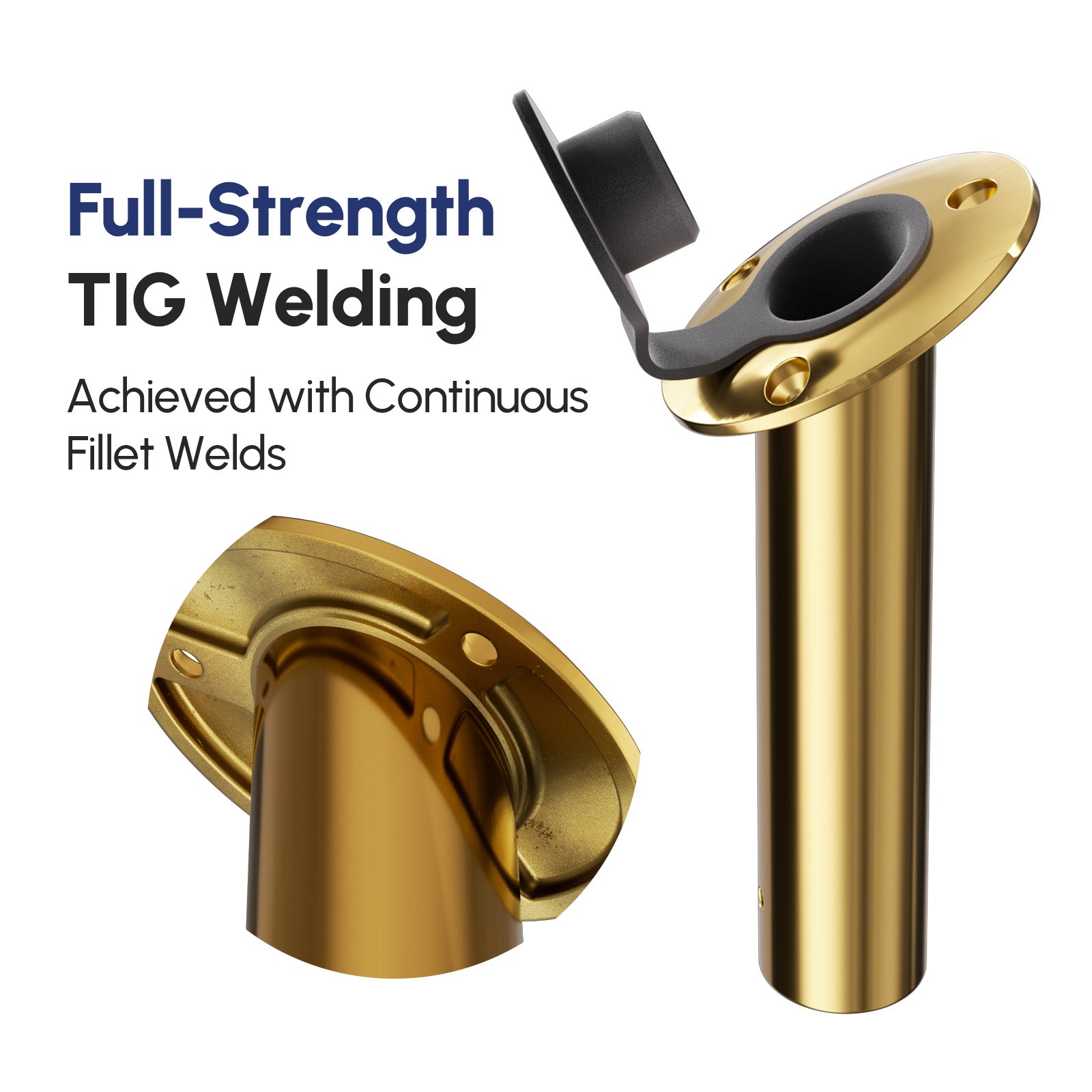 15/30/90 Degree PVD  Fishing Rod Holder  with Cap