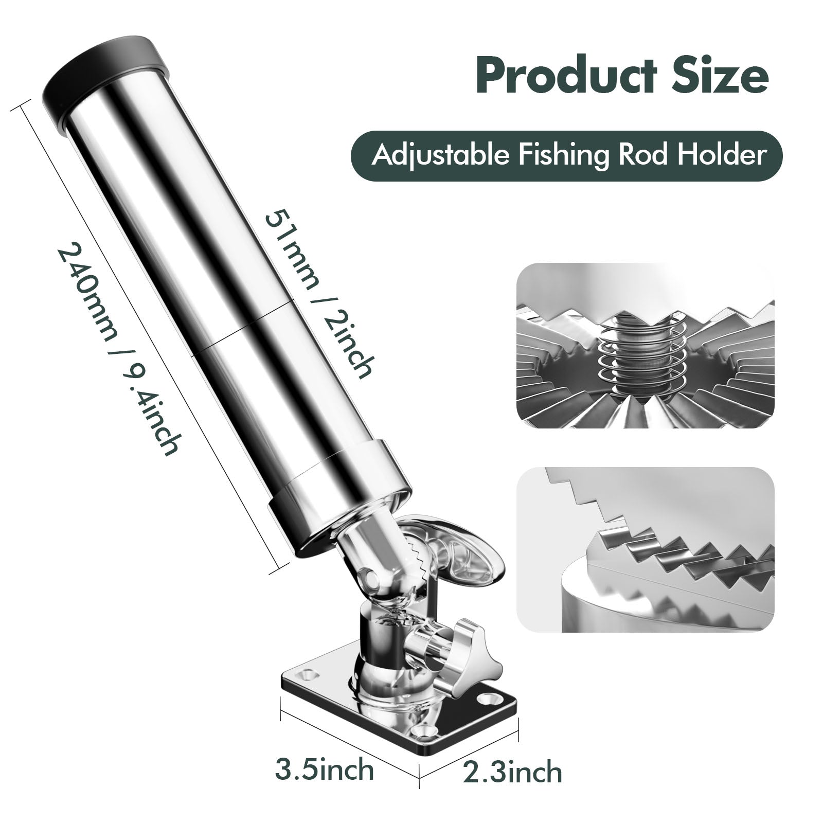Flat fishing rod holder