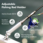 Flat fishing rod holder