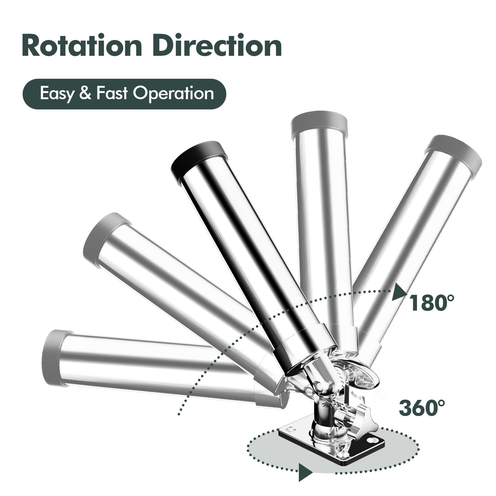 Flat fishing rod holder