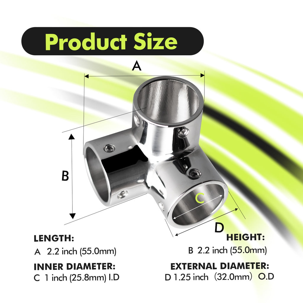90 Degree 3 Way Tube Pipe Connector
