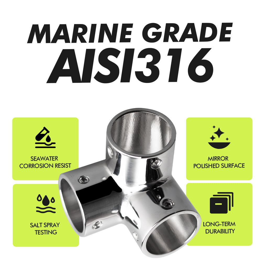 90 Degree 3 Way Tube Pipe Connector