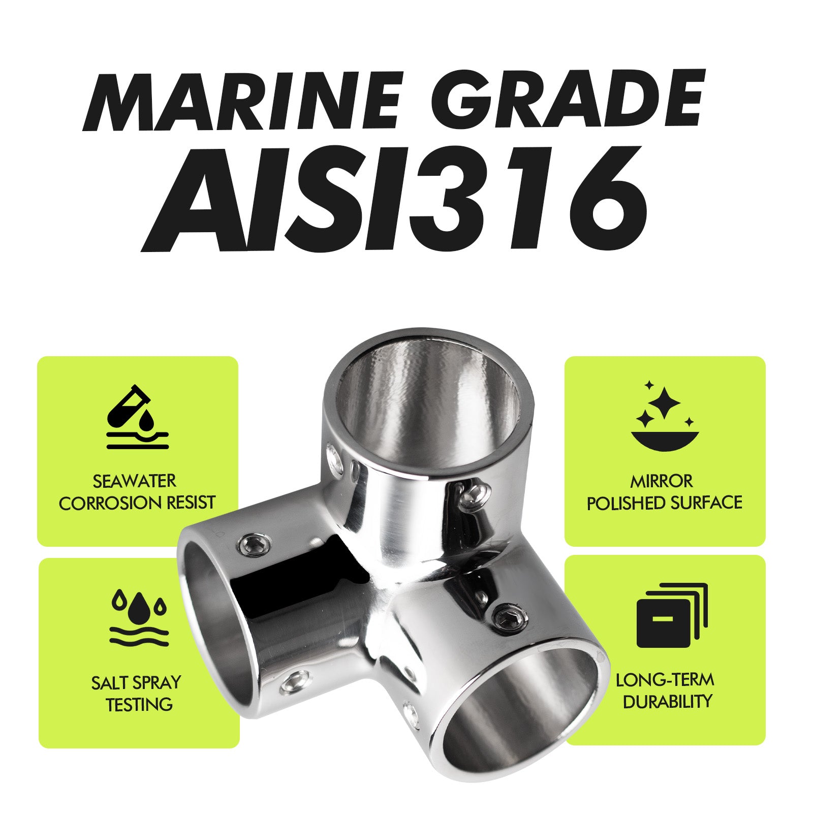 90 Degree 3 Way Tube Pipe Connector