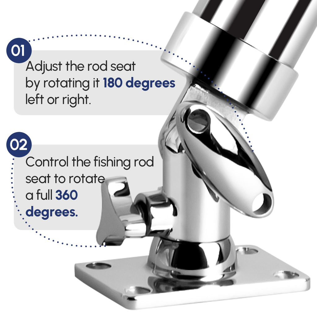 360 Degree Adjustable Boat Rod Holder