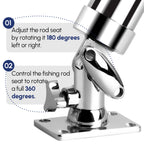 360 Degree Adjustable Boat Rod Holder