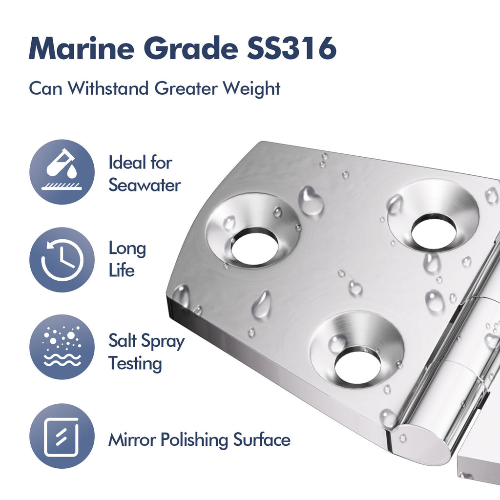 3" x 1.5" Boat Hatch Hinge