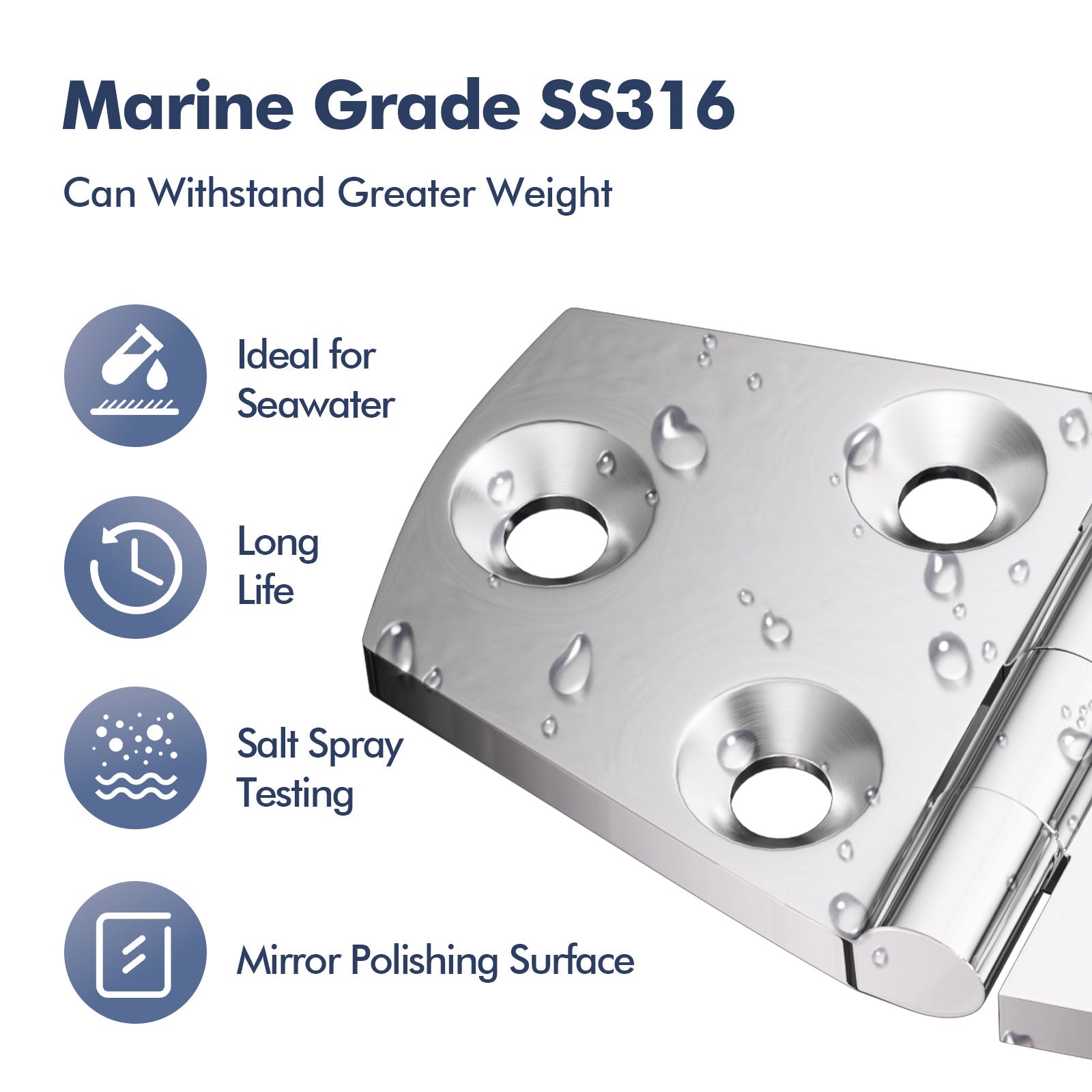 3" x 1.5" Boat Hatch Hinge