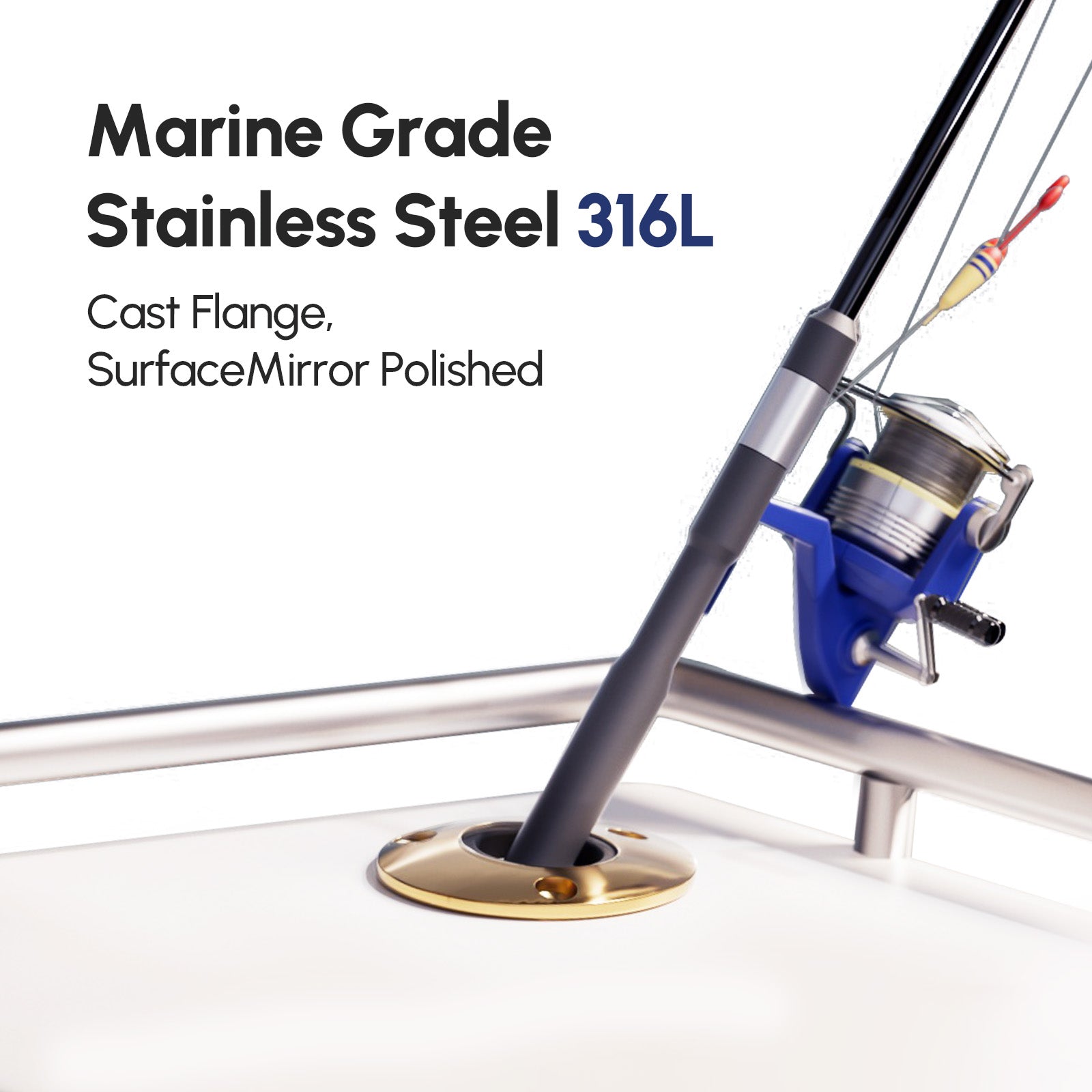 15/30/90 Degree PVD  Fishing Rod Holder