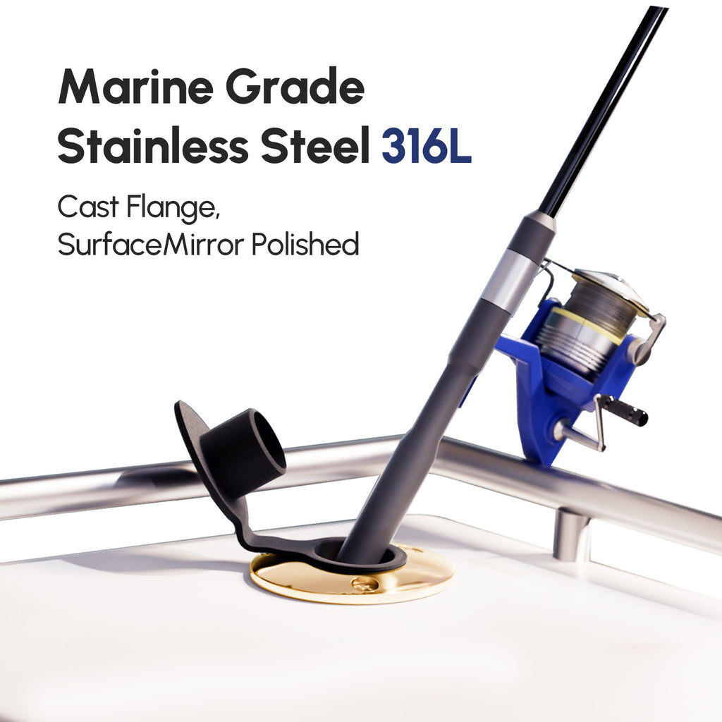 15/30/90 Degree PVD  Fishing Rod Holder  with Cap