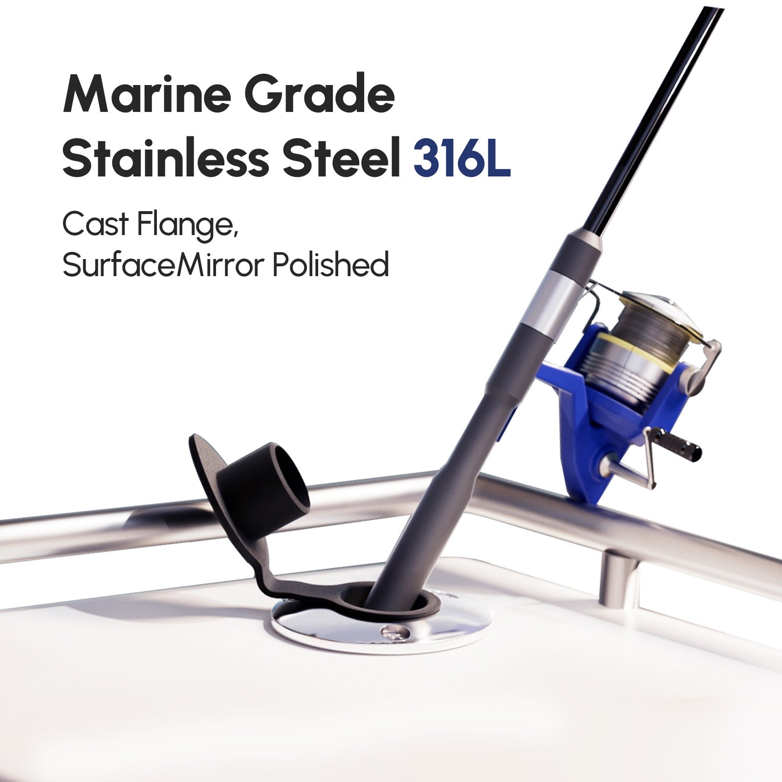 15/30/90 Degree Fishing Rod Holder with Cap