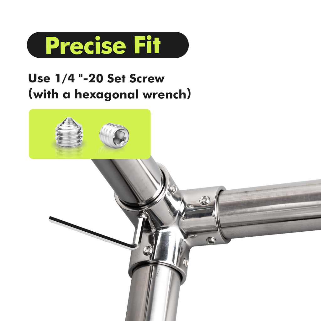 90 Degree 3 Way Tube Pipe Connector