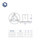 90° Round Rail Base