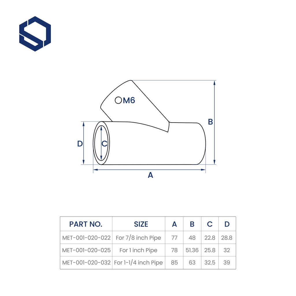 60° T-Fitting (Tee Fitting)