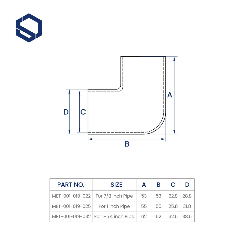 2-Way Pipe Fitting 90° Elbow