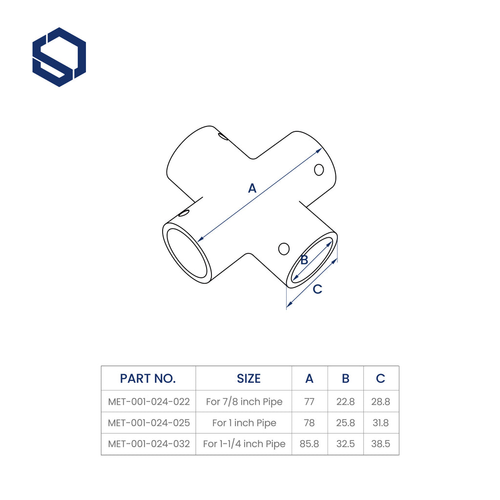 4-Way Tube Connector