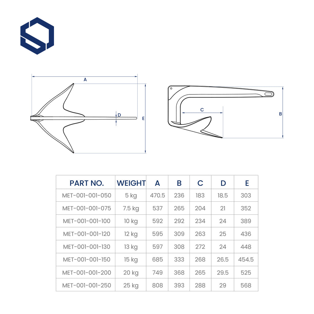 316L Stainless Steel Bruce Anchor